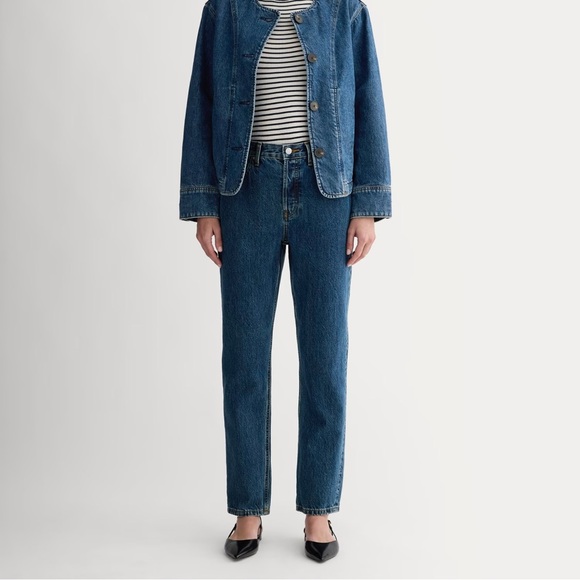 Everlane The 90's Cheeky Jean in "Deep Atlantic" 100% Organic Cotton Ankle Sz 25 - Picture 1 of 14